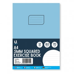 A4 Squared Exercise Book, 5mm Squares 29.7x21x0.5cm SKU P1040