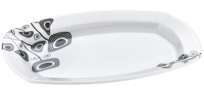 Melamine Oval Service Tray Plate 24 x 36 cm Assorted Designs ALBDKR214