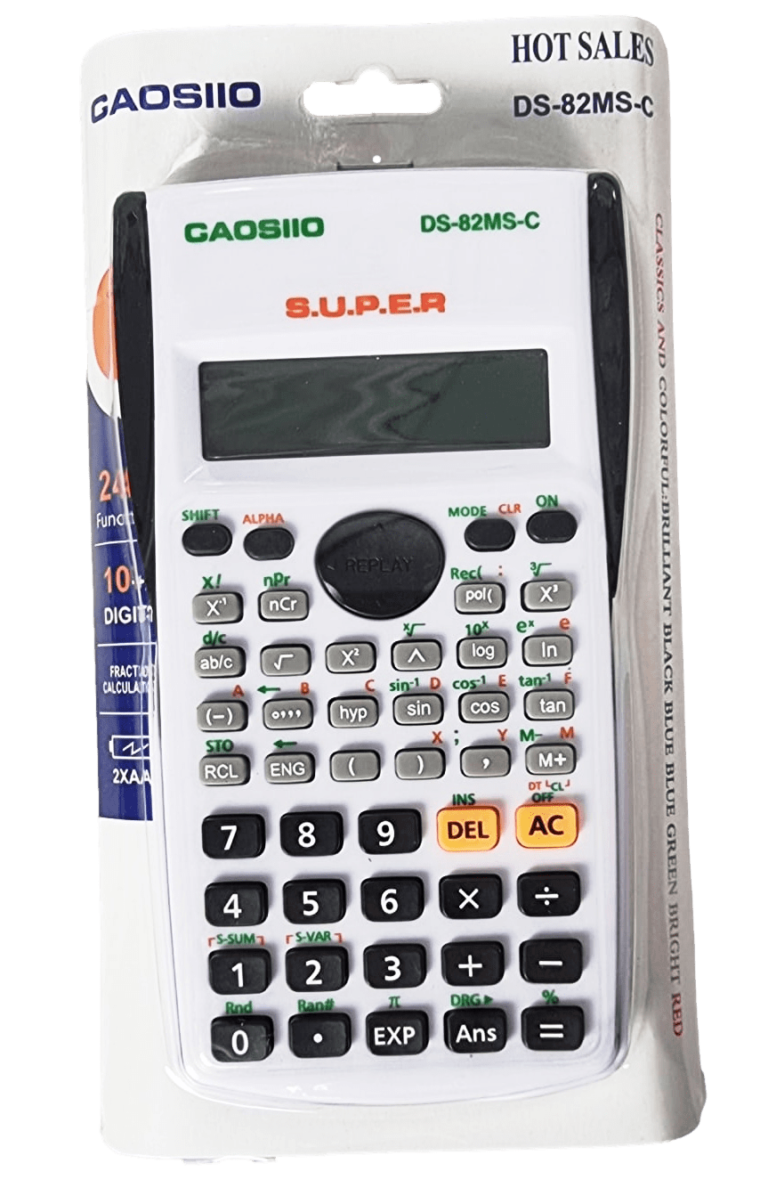 Plastic Scientific Calculator, Assorted Colours – SKU 0706