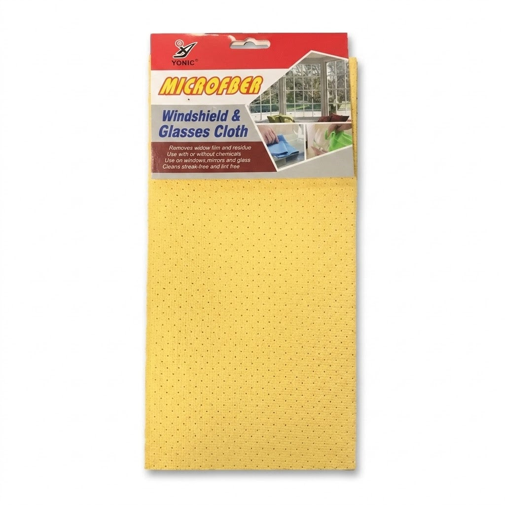 Yellow Microfibre Windshield and Glasses Cleaning Cloth 30 x 30 cm SKU 7467