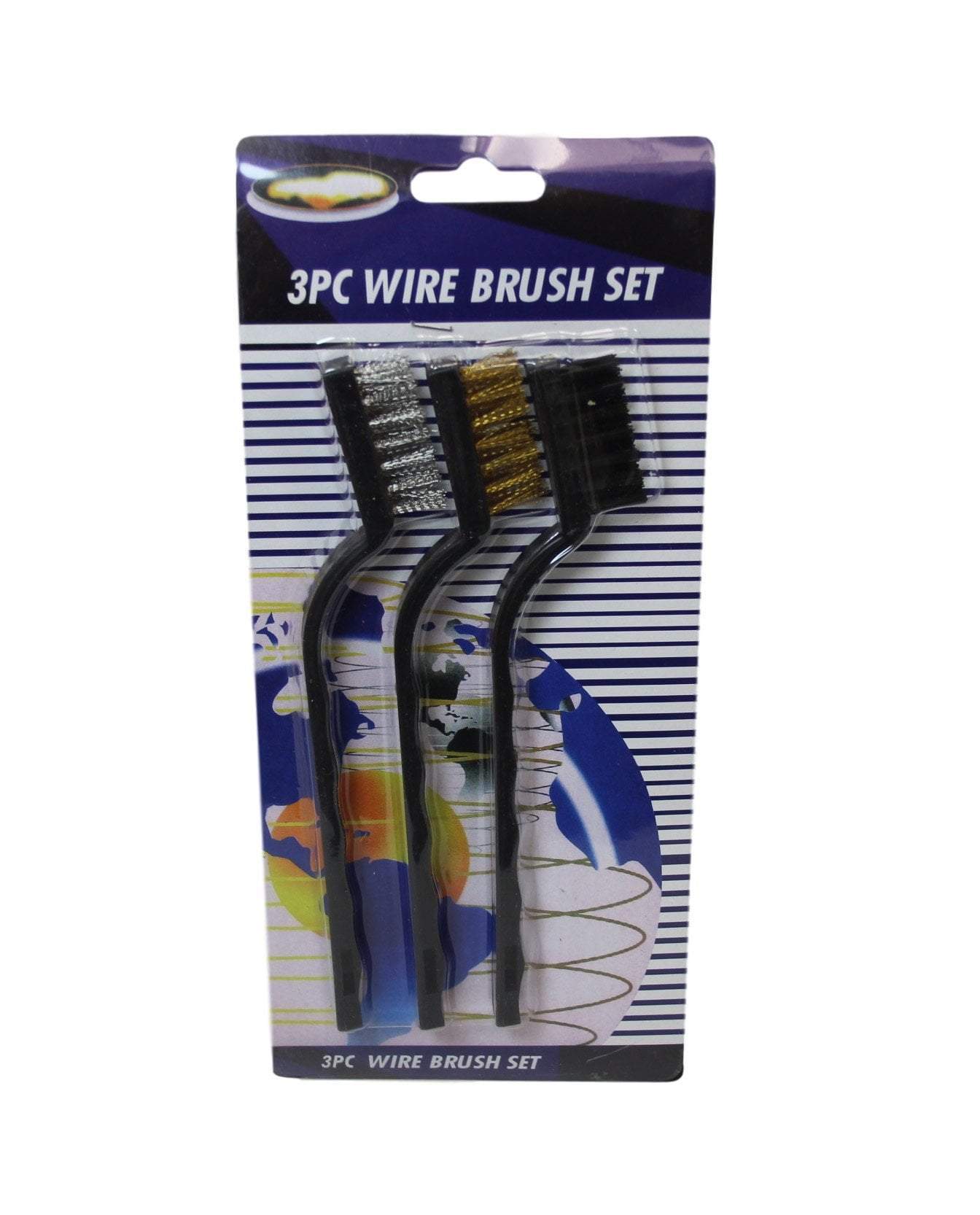Steel Brass Nylon Wire Cleaning Brush 17cm Set of 3 2000