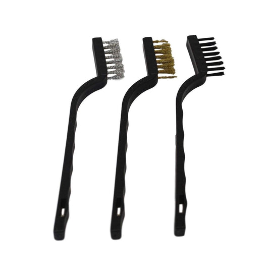 Steel Brass Nylon Wire Cleaning Brush 17cm Set of 3 2000