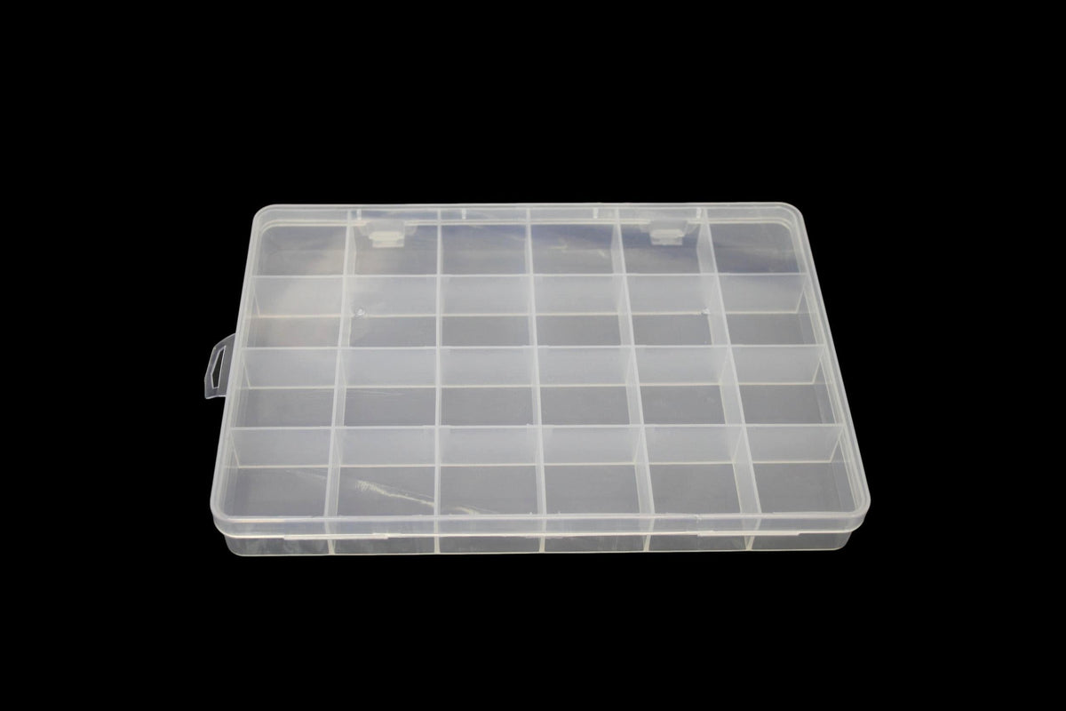 Plastic 24 Compartment Box Small Organiser Storage Craft Box 19 x 13 cm 2035