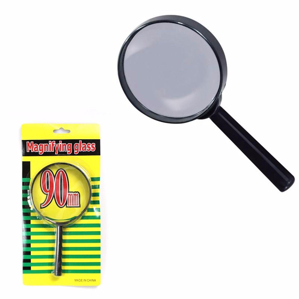 Multi Purpose Handheld  Magnifying Glass 90mm Black Frame 0605