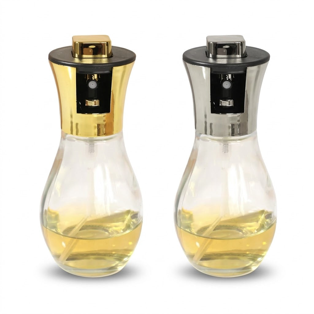 Glass Oil and Vinegar Spray Bottle with Plastic Top 200ml Assorted Colours 8093