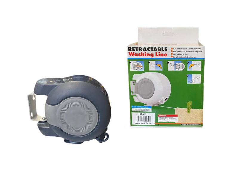 Easy To Install Retractable Garden Washing White or Grey Line 26 Metre 02398/26M-W A