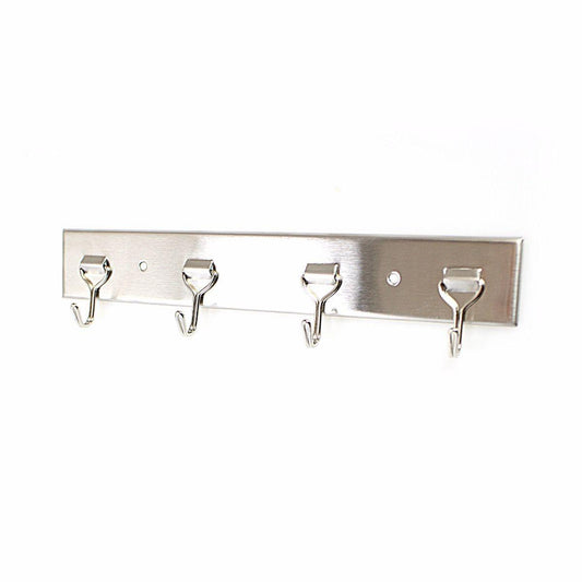 4 Rack Multi Use Hooks Hallway Hanger Coat Handbag Umbrella Hooks 23cm 3253