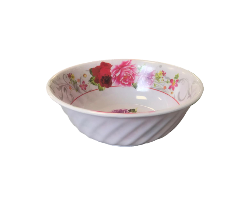 Plastic Bowl with floral Design 20 cm Assorted Designs 2892