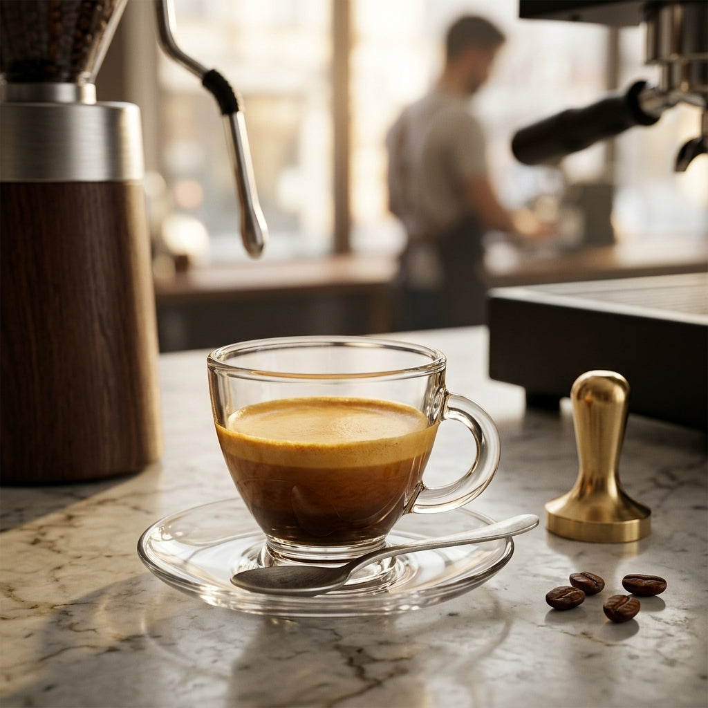 Roma Espresso Cup Glasses 95cc Set of 12 – 6 Cups &amp; 6 Saucers, SKU ROMAS1/9195