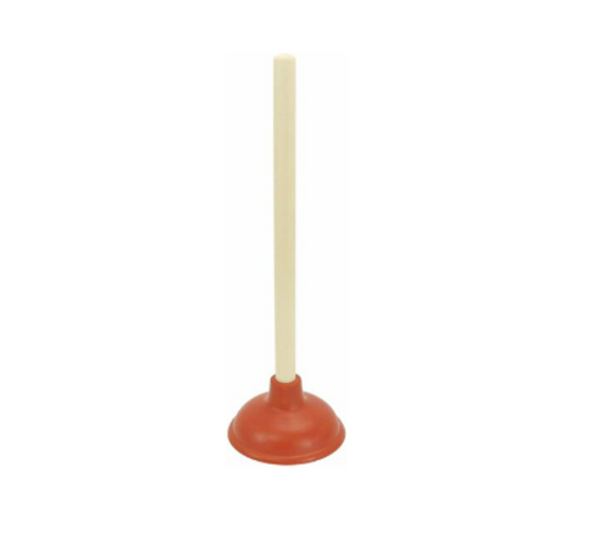 Bathroom Sink Toilet Plunger with Wooden Handle 40 cm 2575 / BB0711 A