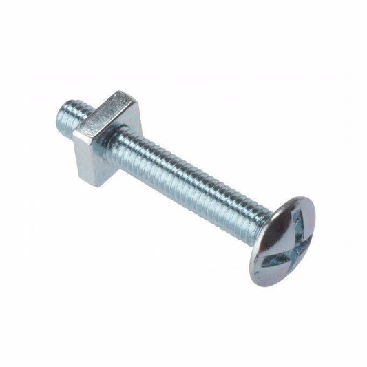 Value Pack of 5 Cross Slotted ROOFING BOLTS & Nuts M6 x 100 0054