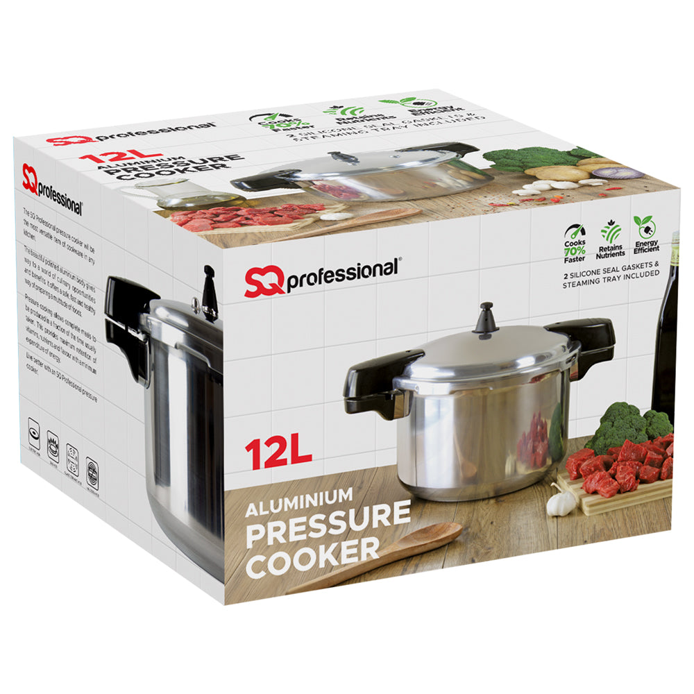 SQ Professional Aluminium Pressure Cooker 12 Litre 3053
