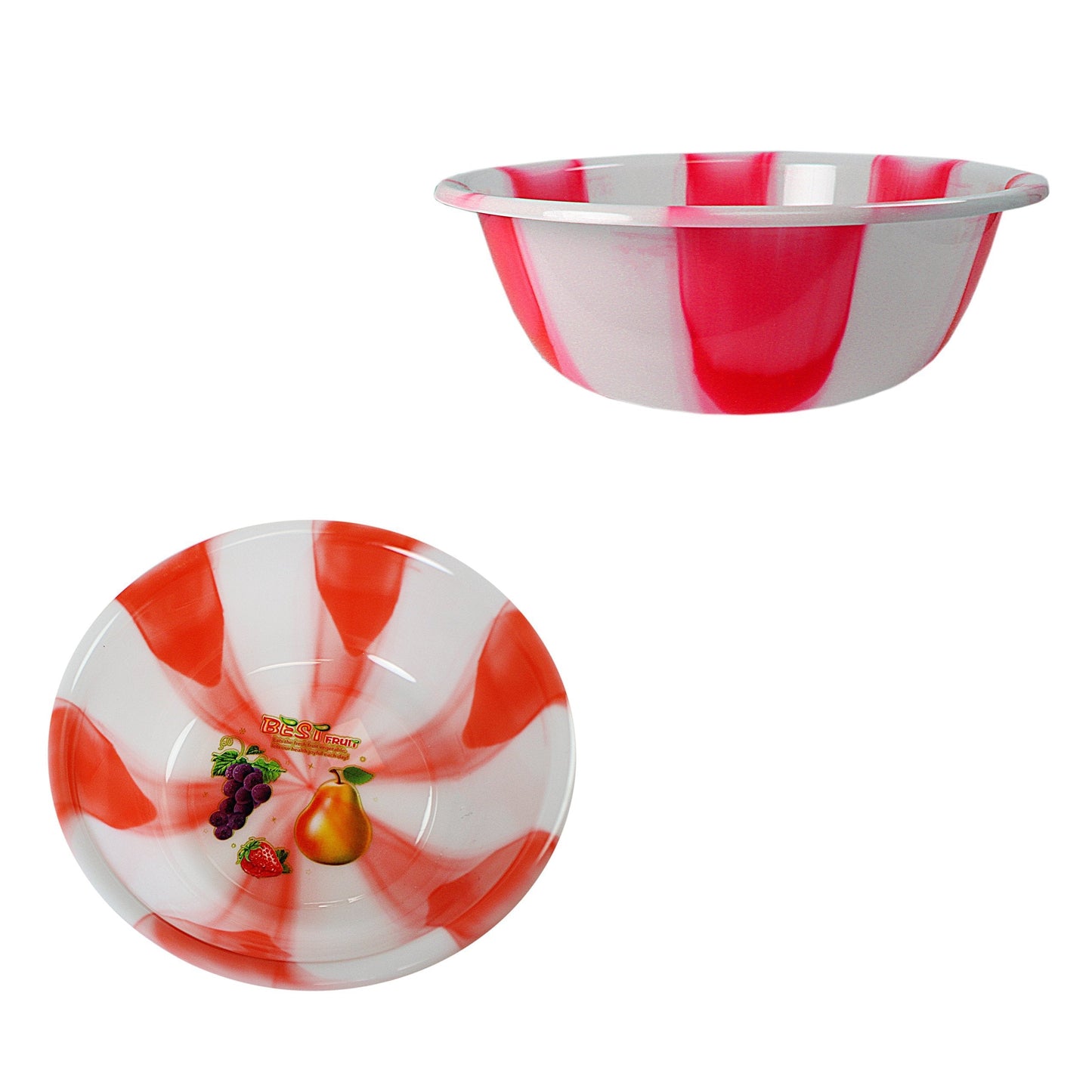 Tie Dye Print Plastic Kitchen Bowl Small 28 cm Assorted Colours 3064