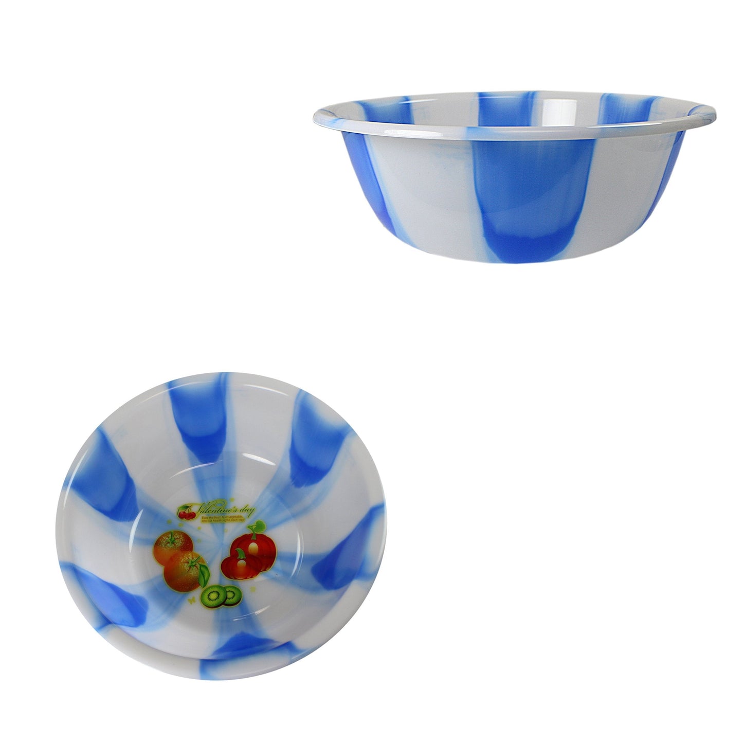 Tie Dye Print Plastic Kitchen Bowl Small 28 cm Assorted Colours 3064