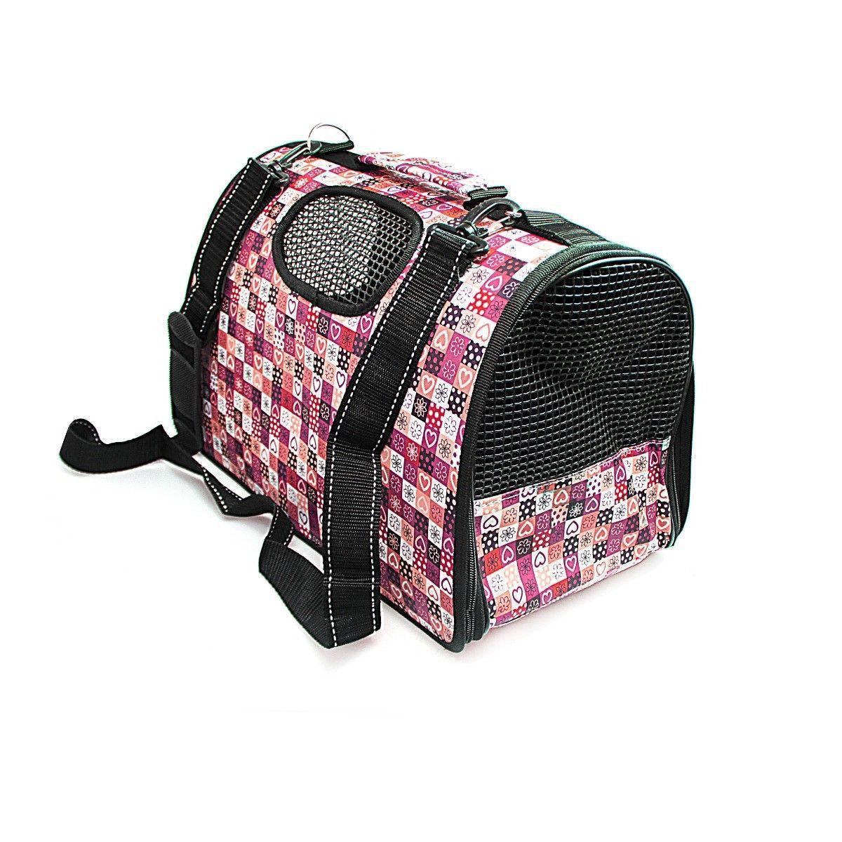 Pet Dog Cat Foldable Carry Case with Handle and Printed Design 47 x 30cm Assorted Designs 0080