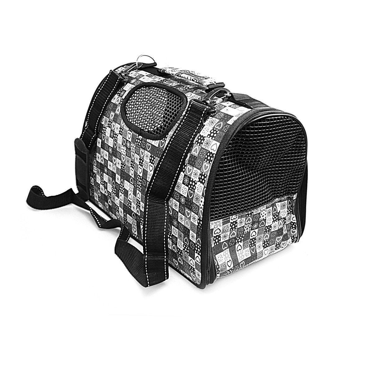 Pet Dog Cat Foldable Carry Case with Handle and Printed Design 47 x 30cm Assorted Designs 0080