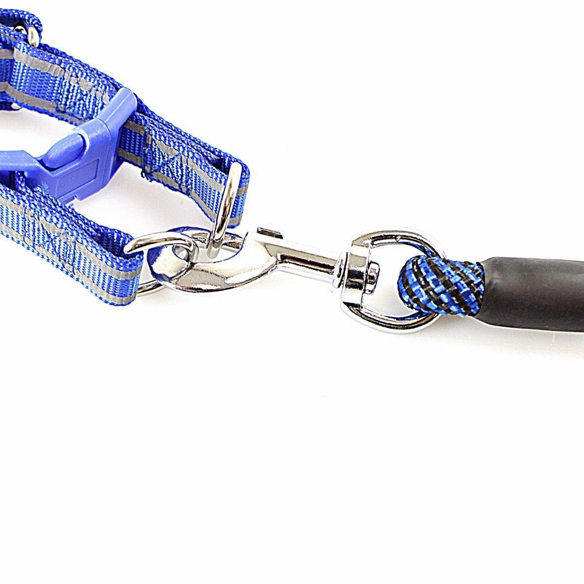Reflective Nylon  Dog Leash lead with Harness Assorted Colours 4266