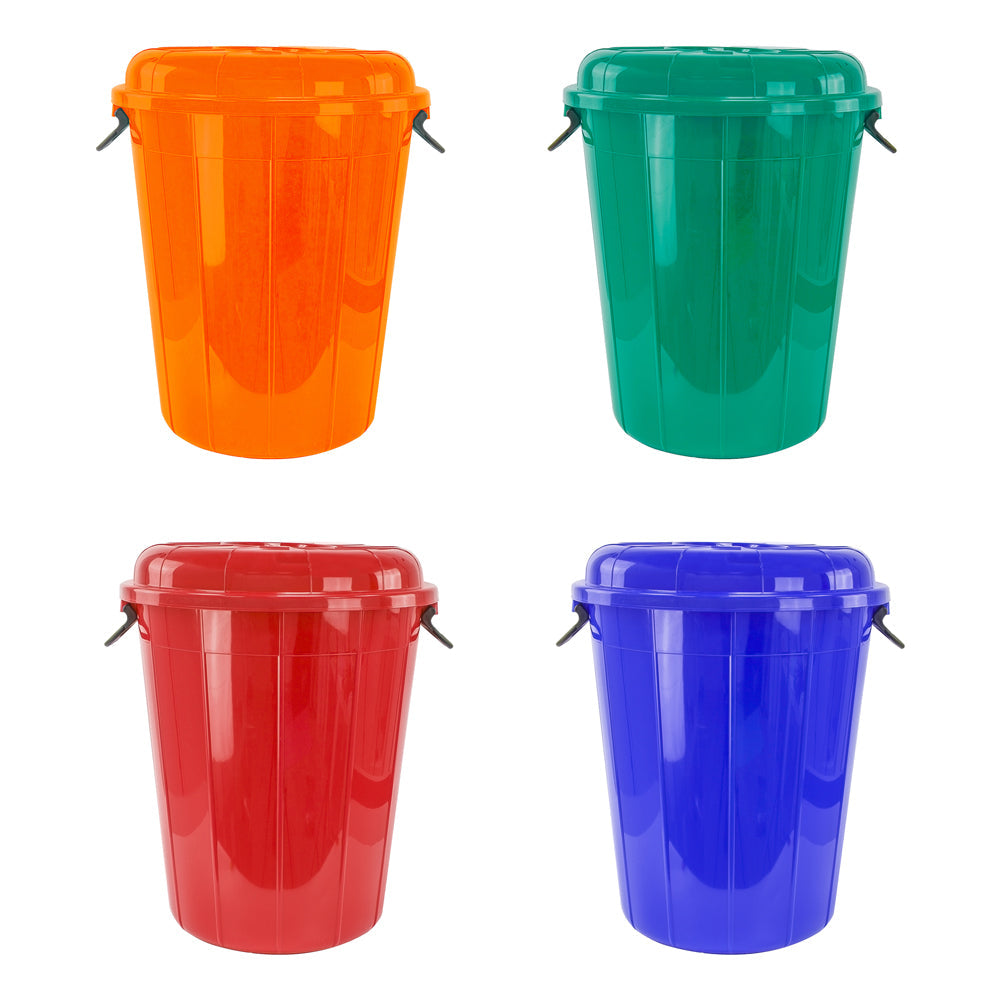 Plastic Eco Storage Drum Bin Bucket with 2 Side Handles 70L Assorted Colours 3198/Eco7000