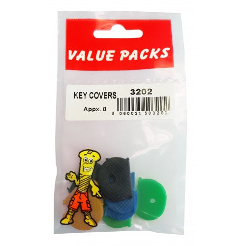 8 x Coloured Key Covers, Ideal for Identifying & Labelling Keys 3202