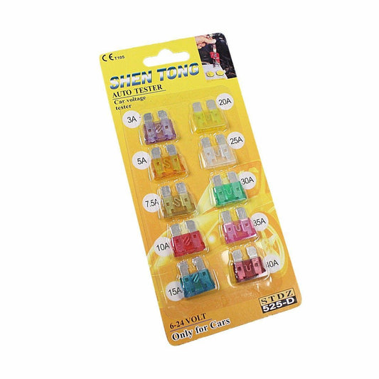 Car Fuse 10A to 30A Multi Pack of 10 Electrical Components 0596