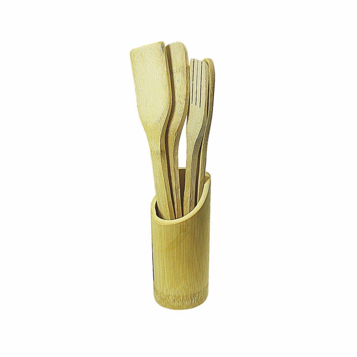Bamboo Cooking Utensil Wooden Spoon Set of 5 3827 / 4832