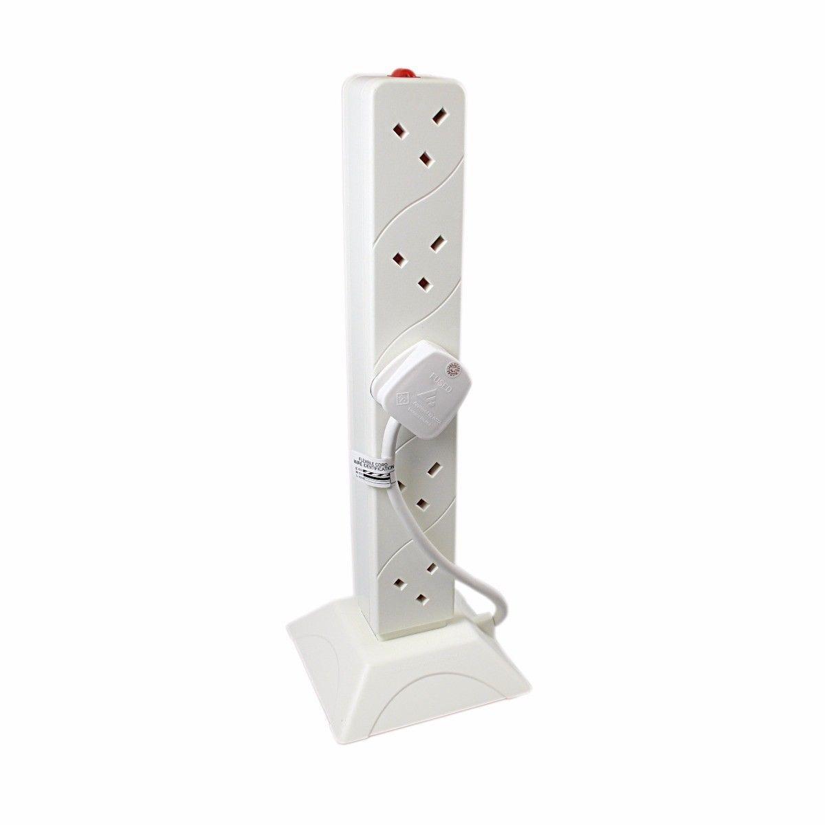 Daewoo 10 Way Gang Standard Extension Lead Tower 2 Metre EXT1039