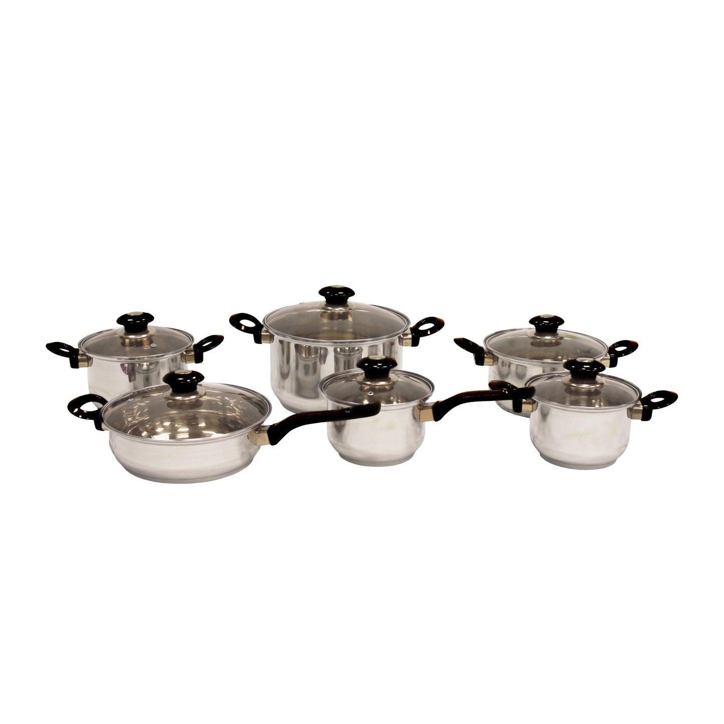 Stainless Steel Kaisa Villa Cooking Pan Set of 12 16-18-20-24cm 27286 / 3388
