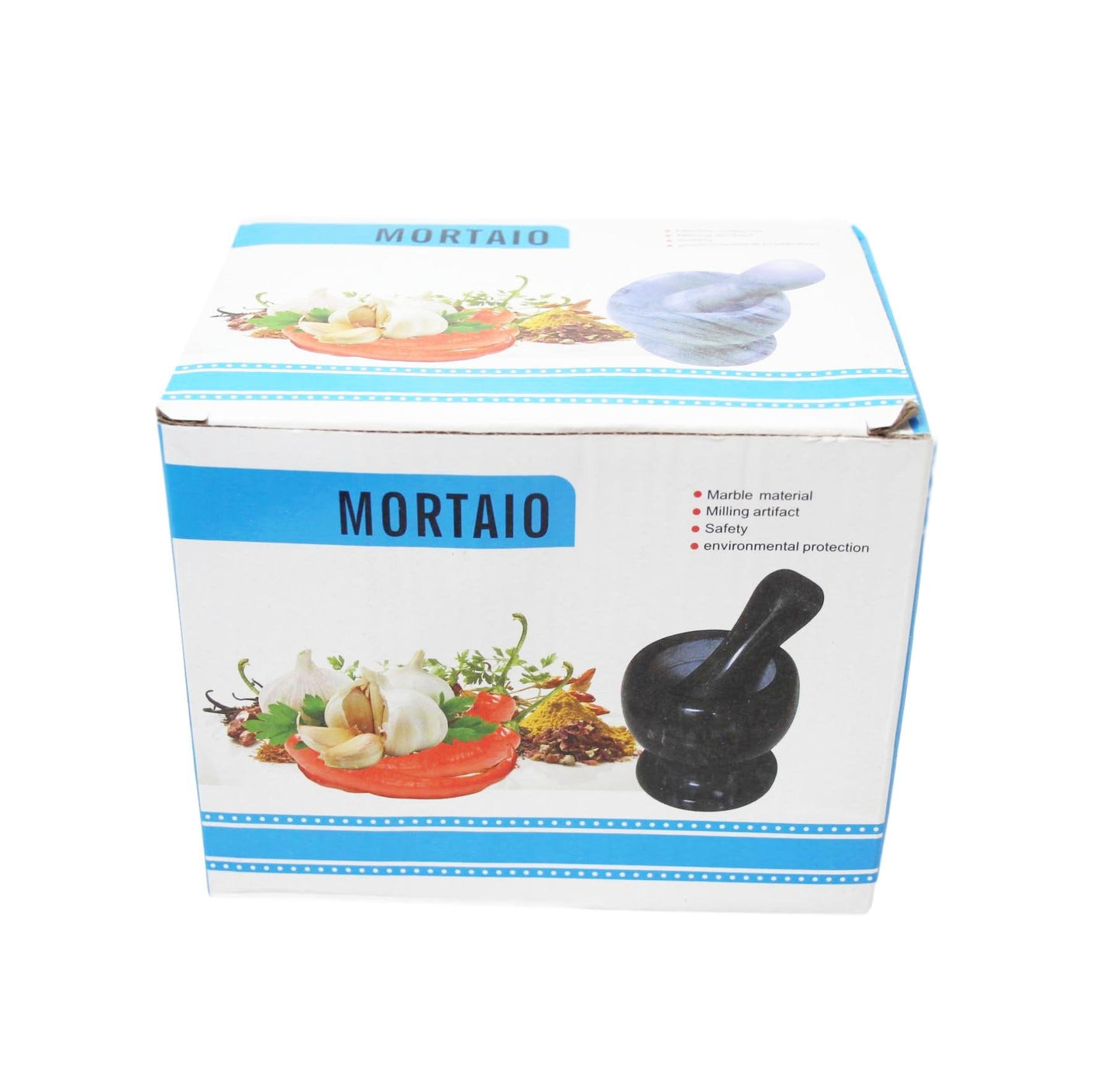 Spice Grinder Mortar and Pestle Crushing Bowl and Stick Assorted Colours 3675