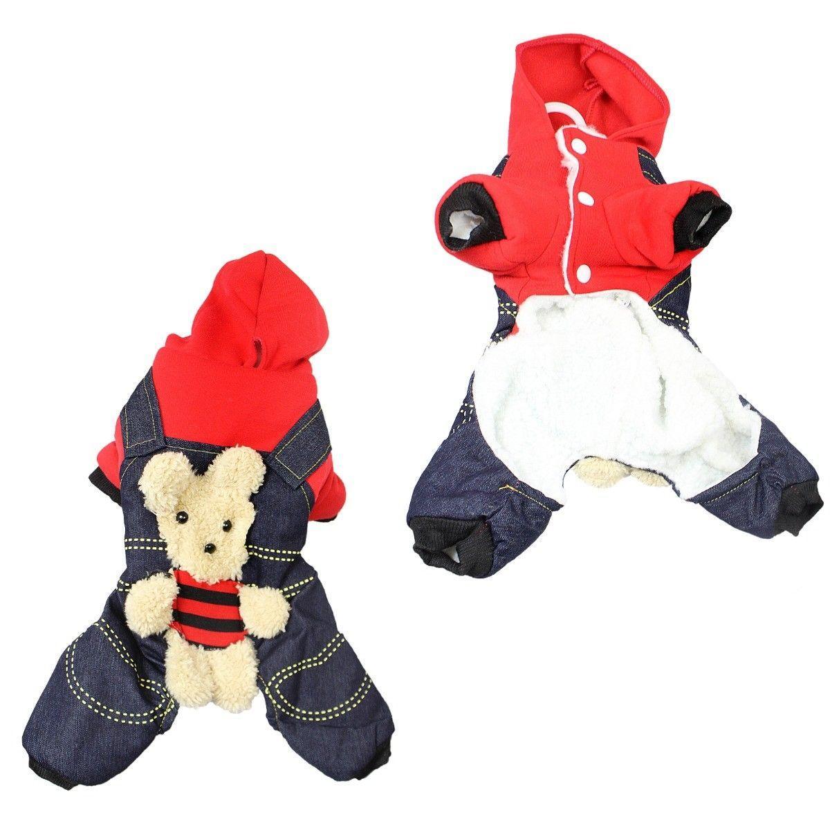 Pet Dog Coat Suit Jacket Teddy Bear Style One Size Small Assorted Colours 1812