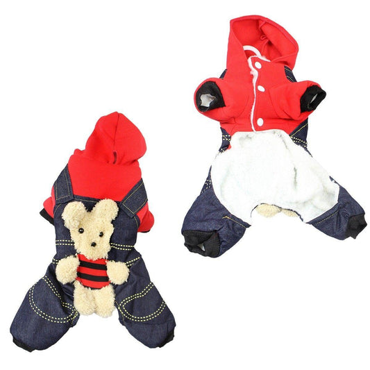 Pet Dog Coat Suit Jacket Teddy Bear Style One Size Small Assorted Colours 1812