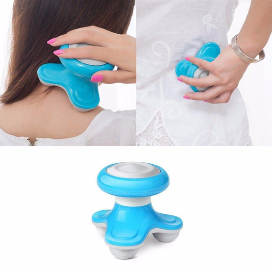 Plastic Frame Mini Electric Massager Assorted Colours 4444