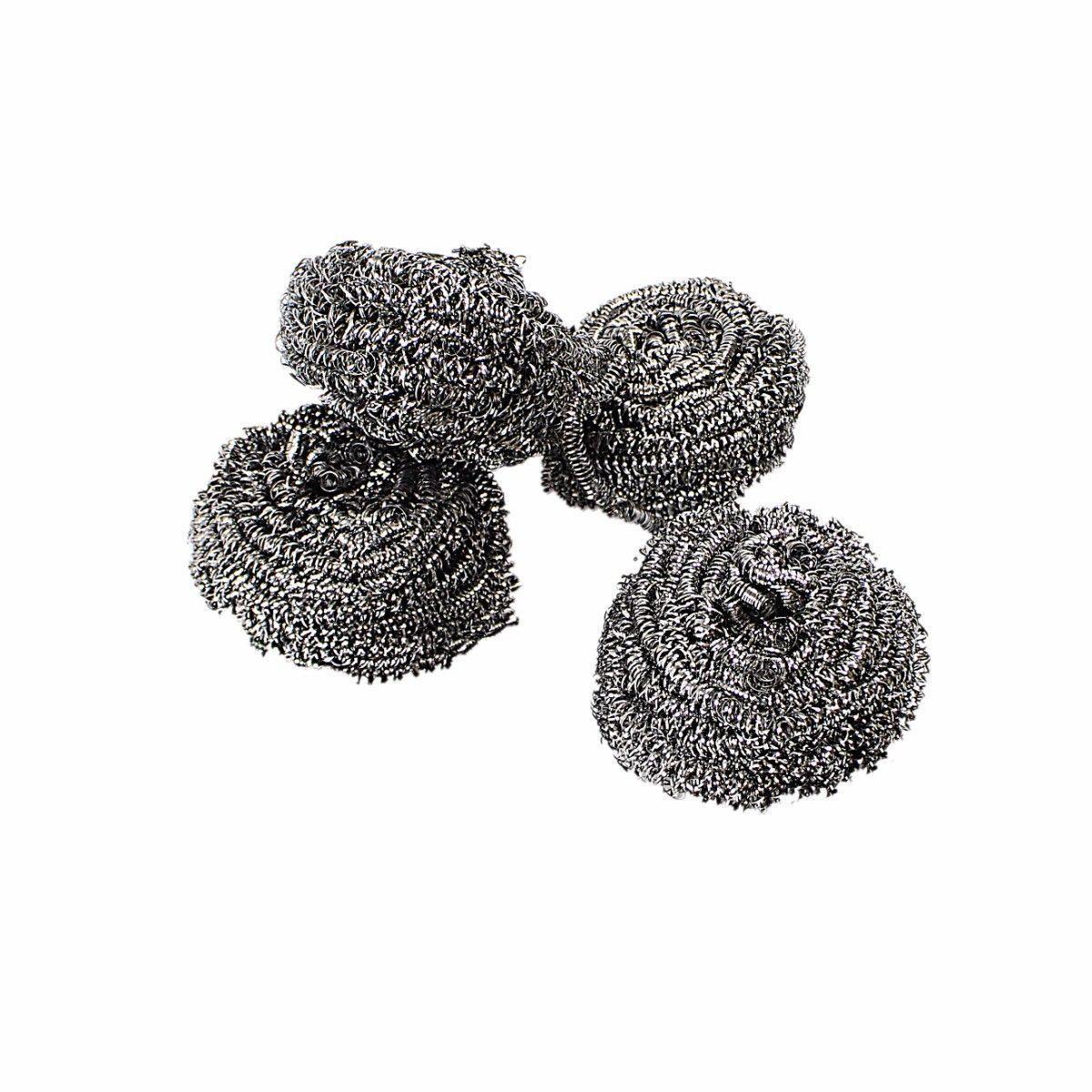 Stainless Steel Super Fine Small Scourers Pack of 4 4899