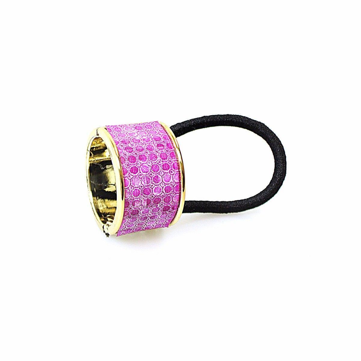 Hair Bobble Tie Band Rubber Band with Clip 3.4cm Assorted Designs and Colours 2317