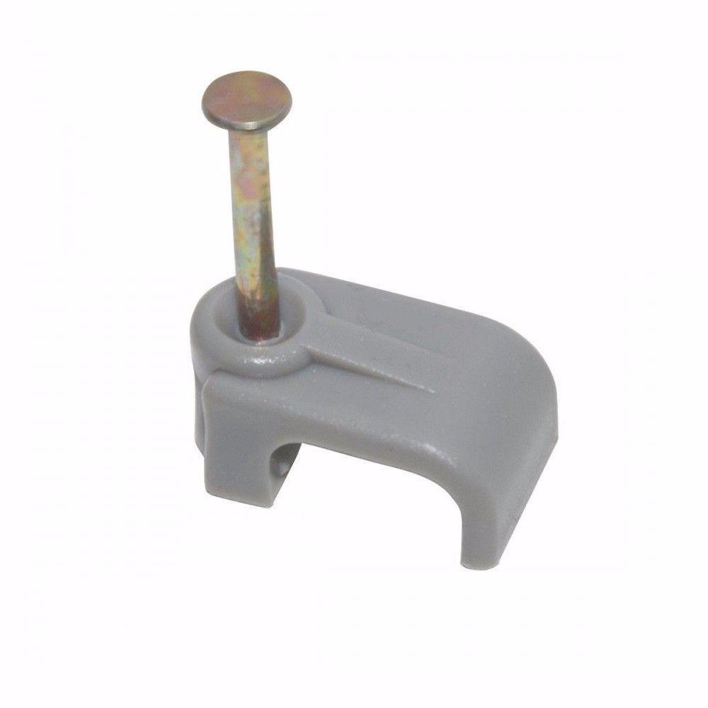 Value Pack 1.0mm Cable Clips Flatt & E Grey Pack of 50  0138 / 1383