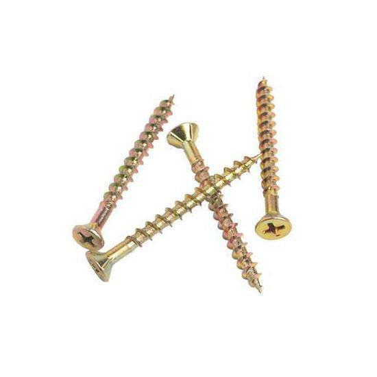4.0 x 25 Pozi c/sk Chipboard Screws Yellow Diy Xtra Value 3034