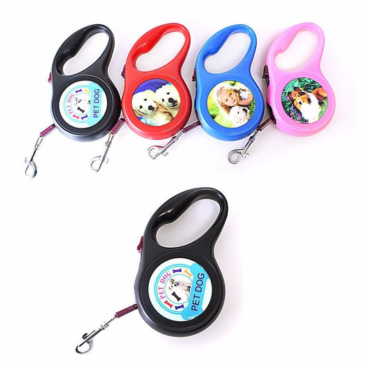 Retractable Dog Pet Lead Training Walking Leash 3m Assorted Designs and Colours 4607