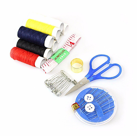 Small Sewing Set Kit with Scissors Assorted Colours 4108