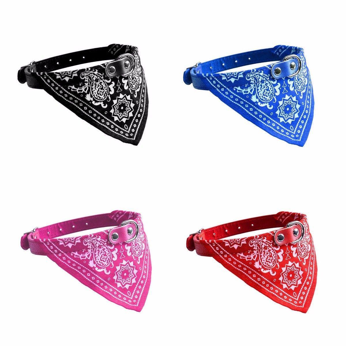 Pet Dog Collar with Triangle Bandana Scarf Small 42 cm Assorted Colours 0034