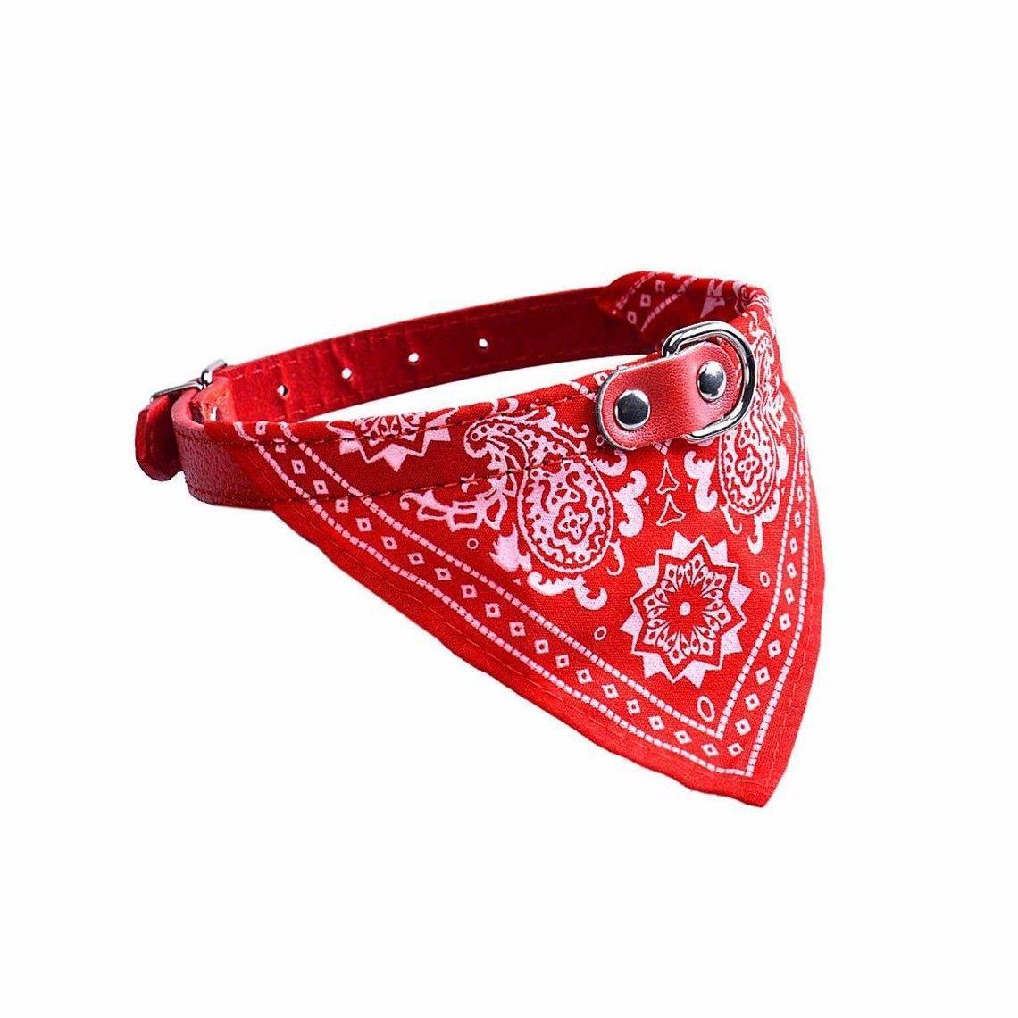 Pet Dog Collar with Triangle Bandana Scarf Small 42 cm Assorted Colours 0034
