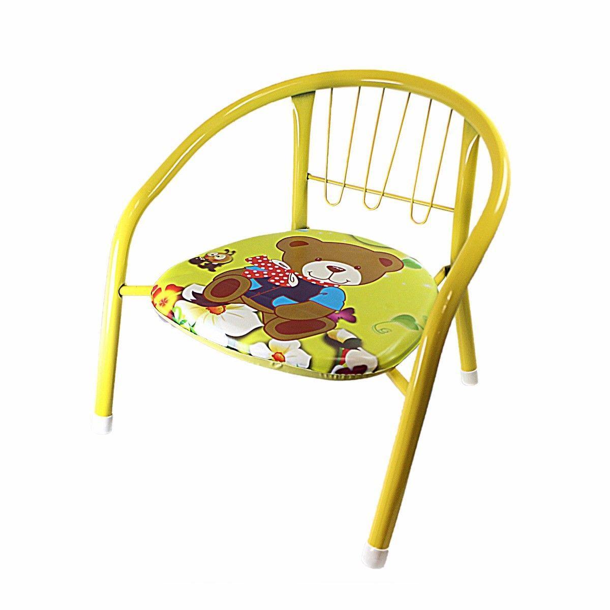 Metal Cushioned Children's Chair 35 cm Assorted Colours 0951/9051