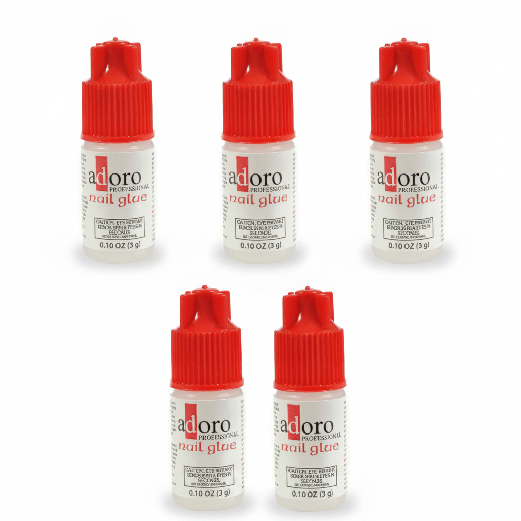 Professional Nail Glue for Acrylics and False Nails, 5-Pack, SKU 4535