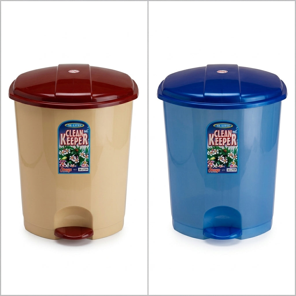 50 Litre Pedal Bin Stainless Steel Kitchen Waste Rubbish Clean Keeper Mixed Colour SKU D01015/PB50