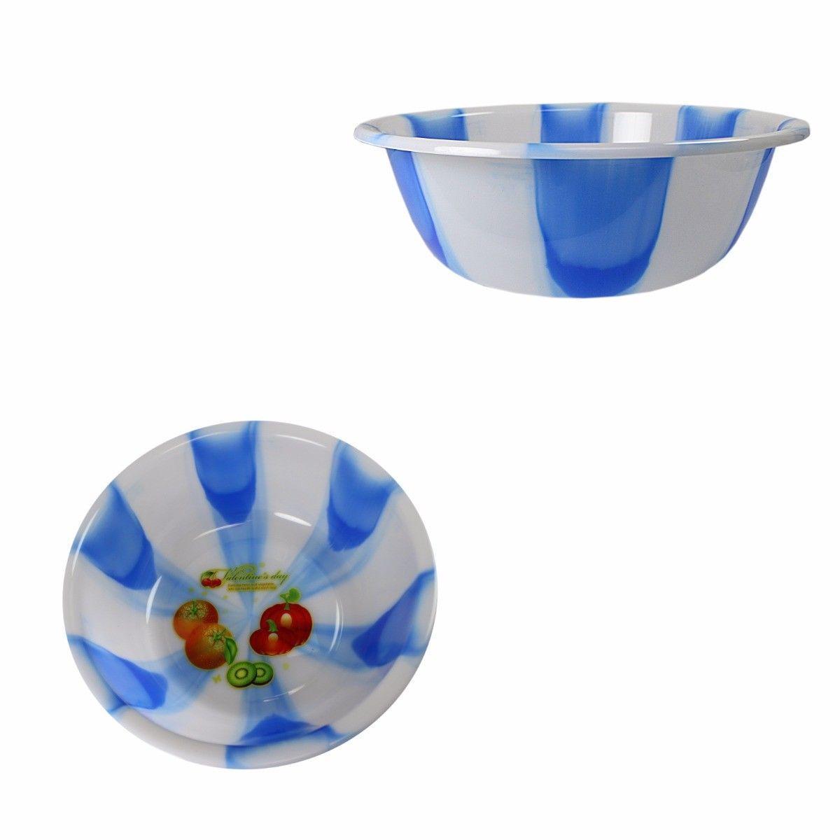 Tie Dye Print Plastic Kitchen Bowl Medium 31.5 cm Assorted Colours 3065
