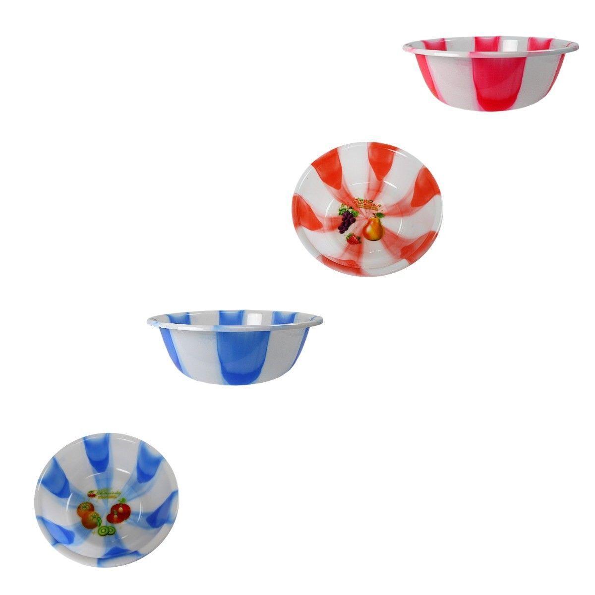 Tie Dye Print Plastic Kitchen Bowl Medium 31.5 cm Assorted Colours 3065