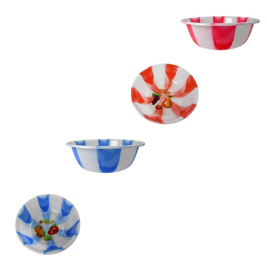 Tie Dye Print Plastic Kitchen Bowl Extra Large 40 cm Assorted Colours 3067