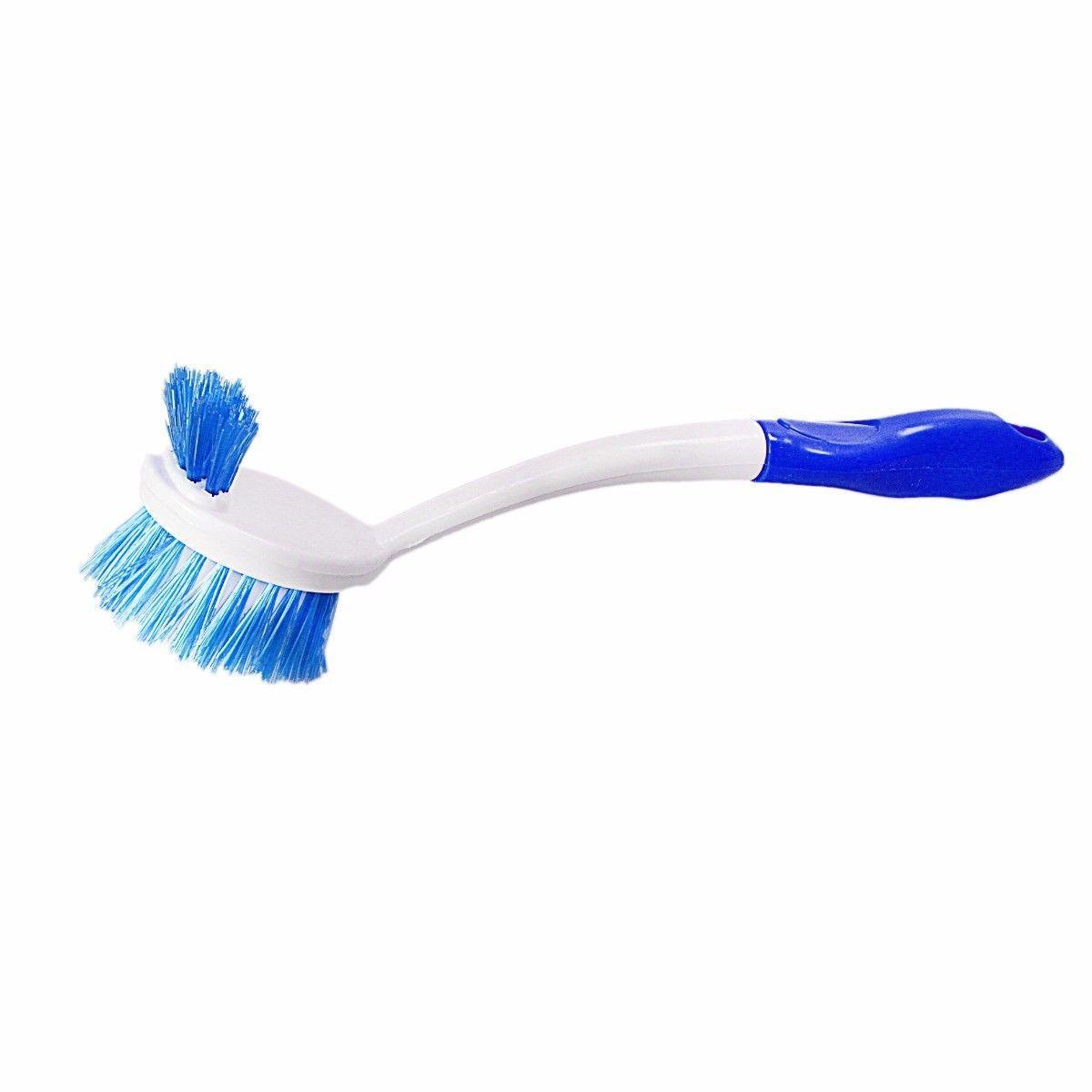 Plastic Double Sided Cleaning Washing Up Scrubbing Dish Brush 28 cm Assorted Colours 4025