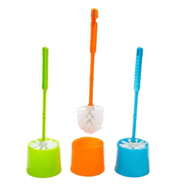 Plastic Bathroom Toilet Brush with Holder Stand  34.5 cm Assorted Colours 4648