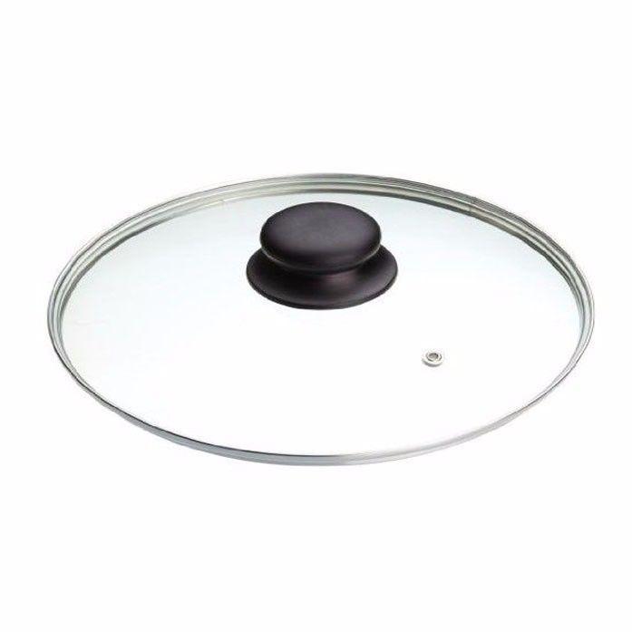 28cm Clear Glass Replacement Pan Lid with Knob 0788