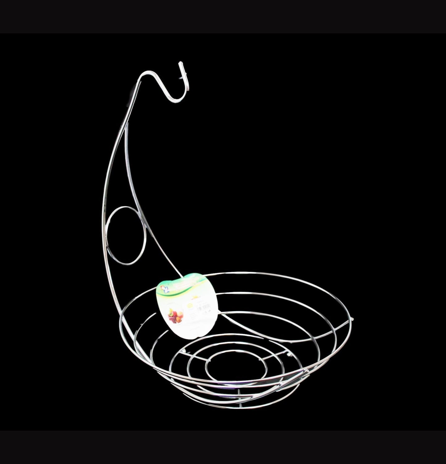 Stainless Steel 2 in 1 Fruit Basket with Banana Hanging Hook 28 x 40cm 4944 A