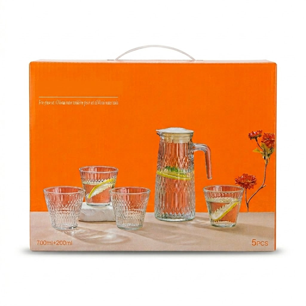 Five-Piece Monai Water Tools Set 27x21x10cm 1118g 700+200ml Capacity SKU 8202